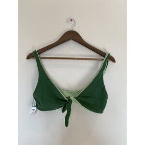 Daily Drills Green Reversible Bikini Top Size M
